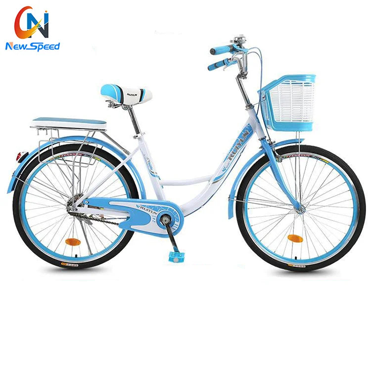 Ladies 26 Inch Retro Classic Single Speed Aluminum Frame Steel Fork City Bicycle for Women