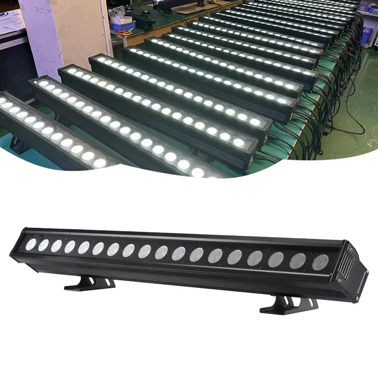 Waterproof IP65 18X15W Rgbwa Uv 6in1 Outdoor Led Wash Light for Stage Building
