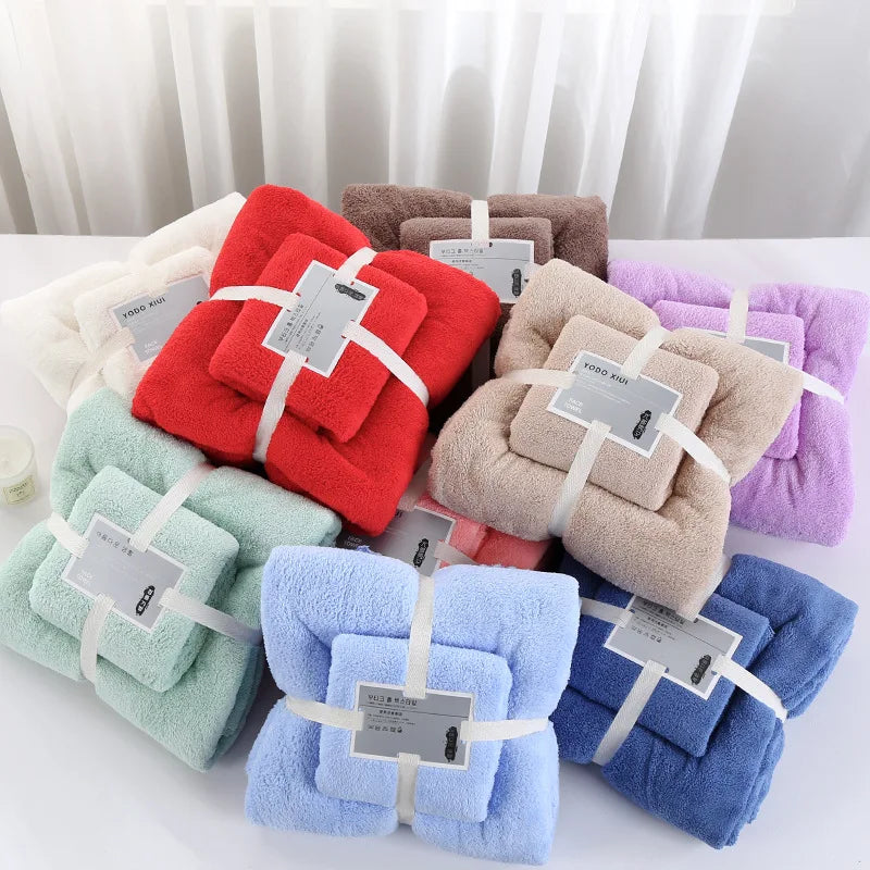 RTS Factory Sales Travel Sports Spa Microfiber Super Absorbent Soft Fast Drying Oversized 2 Pcs Multipurpose Bath Towels Set