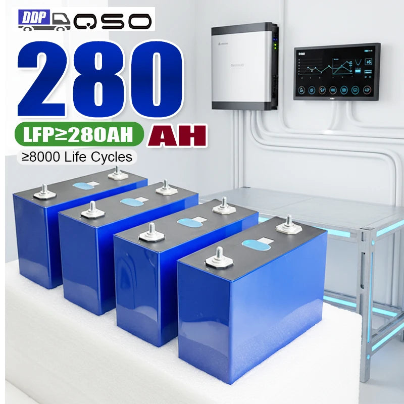 Qishou Poland Us Usa Warehouse Product 8000 Life Po4 3.2V280Ah Eu Lf280K V3 Lifep04 Life4 Lifeo4 3.2V 280Ah Lifepo4 Battery Cell