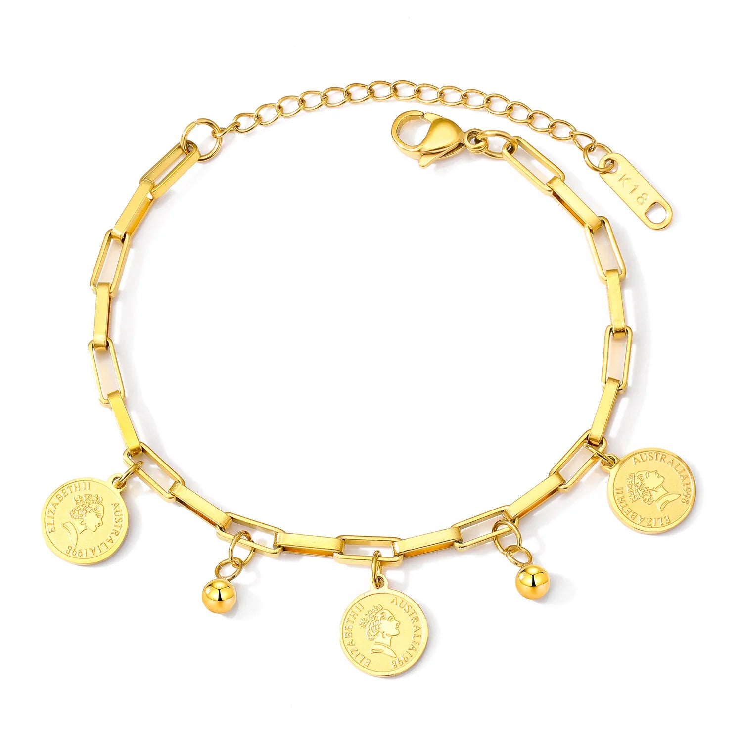 Hot Selling Street Hip-hop Avatar Hang Bracelet Personalized Cool Waterproof Stainless Steel Bracelet Fashion Jewelry