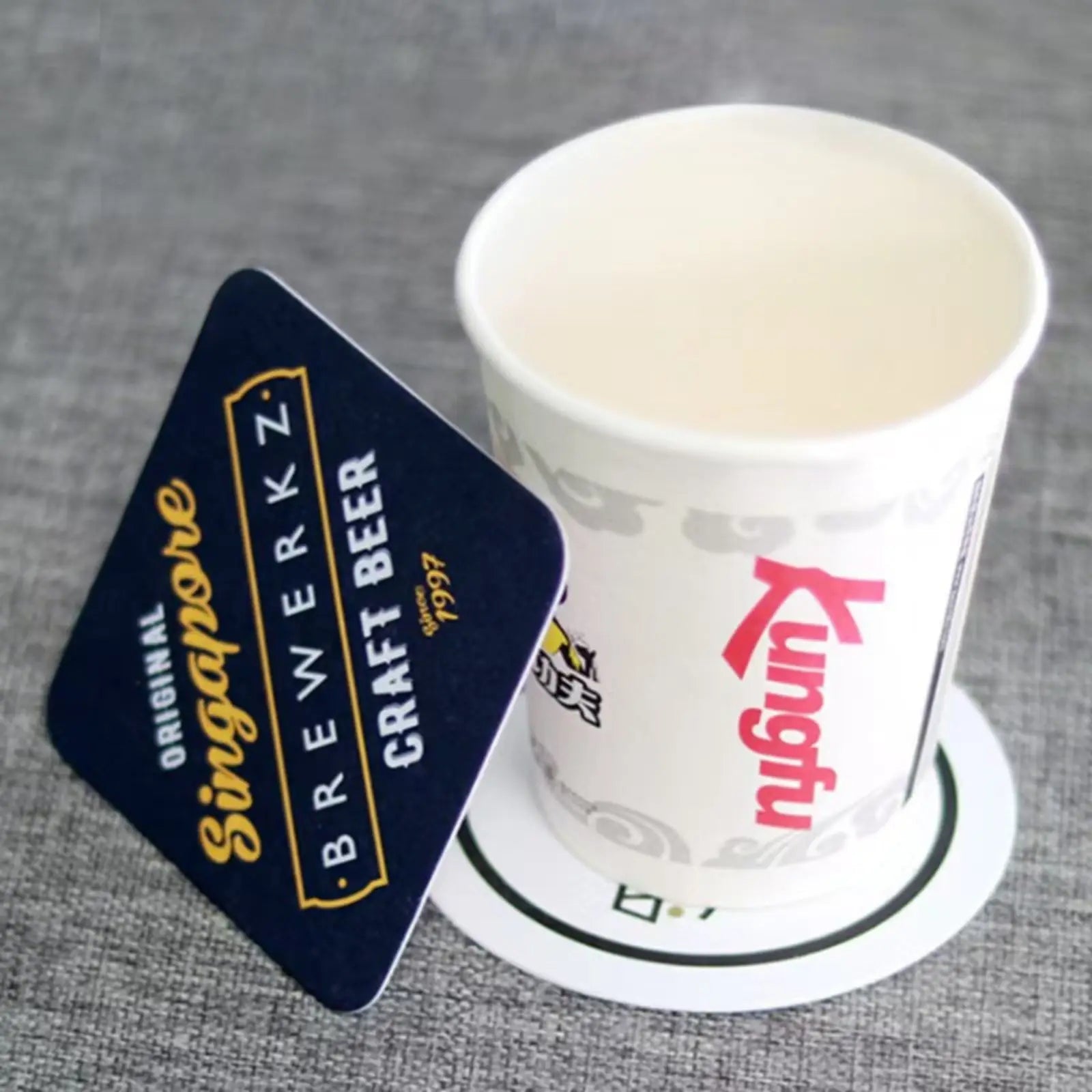 Custom Printed Paper Coaster for Drinks Absorbent Disposable Coasters Custom Paper for Beer Coffee Restaurant Use