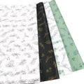 17g 49x74cm Eco Friendly Clothes Gift Packaging Wrapping Black & White Tissue Paper Sheet Silk Wax Paper for Clothes Packaging