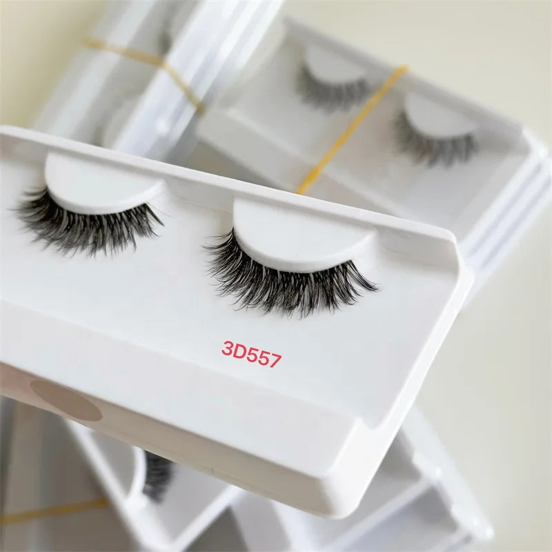 Natural Cruelty-Free Handmade Super Fine Clear Band Invisible Lash Band Synthetic Lashes Private Strip Eyelashes