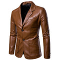 Wholesale Leather Jacket Men Spring Autumn Men's Fashion PU Leather Jacket Suit Collar Slim Casual Men's Leather Jacket