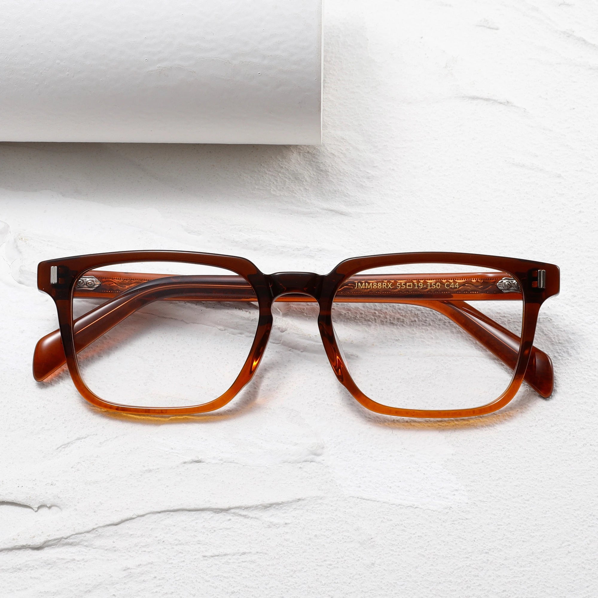 Benyi Handmade Men's Unisex Anti-Blue Light Square Frame Optical Eyewear Fashionable Custom Style Acetate Frame for Reading