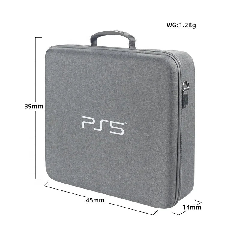 PS5 Storage Bag Hard Cover Shell Waterproof Handbag Shockproof Portable Travel Case for PlayStation 5 ConSole and Controllers MegaBDM