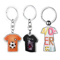 Home/Office Decoration Custom Logo Sublimation Blank T-shirt Shape Metal Keyrings