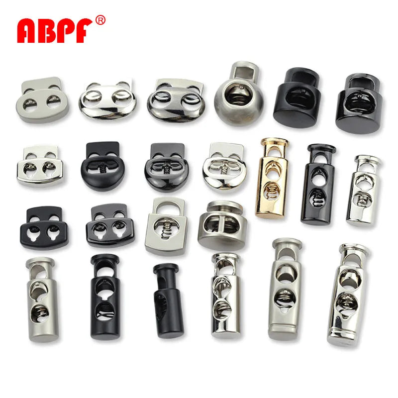 Custom Metal Garment Stopper Accessories Thread Drawstring Cord End Toggle Stopper for Fashion Apparel Bags Shoes Accessories