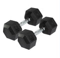 Factory Wholesale in Stock Rubber Hex Dumbbell Fitness Body Building Lifting Training Hexagonales Dumbbell