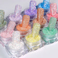 26 Colors Hexagon Aurora Iridescent Fine Glitter Mix Diamond Glitter Dust Non-Toxic for Dipping Nail Resin Crafts Tumbler