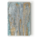 Handmade Oil Painting Abstract in Grey with Gold Foil for Wall Decor