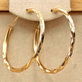 CAOSHI Trendy Fashion Jewelry Geometry Concave Convex Women Earrings Large Gold Plated Hoop Earrings for Women