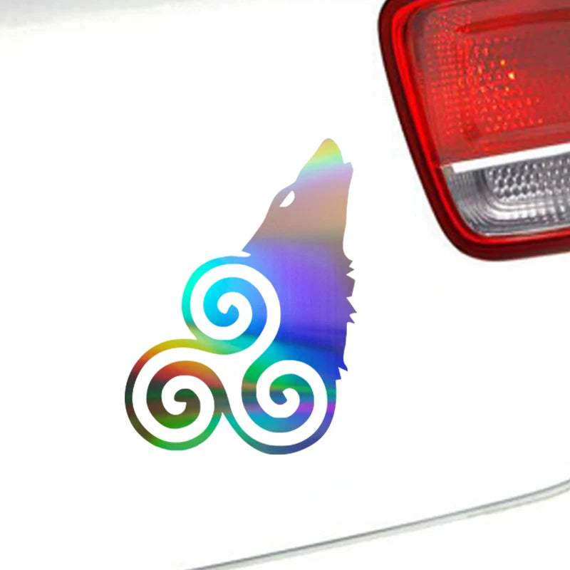 Cloud Wolf Head Vinyl Decal Car Window Door Bumper Laptop Wall Sticker Decor Gift Die Cut Decals Laptop window Glass