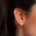 Simple 316L Stainless Steel PVD 18K Gold Plated High Polish 20MM Circle Earrings Hoop for Women Trendy Jewelry