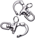 Boat Jaw Swivel Eye Snap ShackleQuick Release Bail Rigging Sailing Boat Marine 316 Stainless Steel Clip