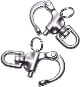 Boat Jaw Swivel Eye Snap ShackleQuick Release Bail Rigging Sailing Boat Marine 316 Stainless Steel Clip