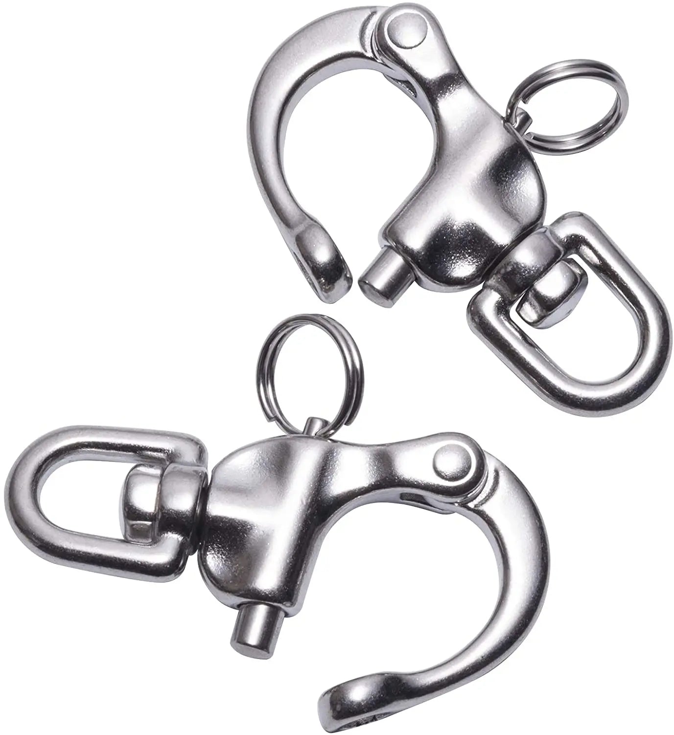 Boat Jaw Swivel Eye Snap ShackleQuick Release Bail Rigging Sailing Boat Marine 316 Stainless Steel Clip