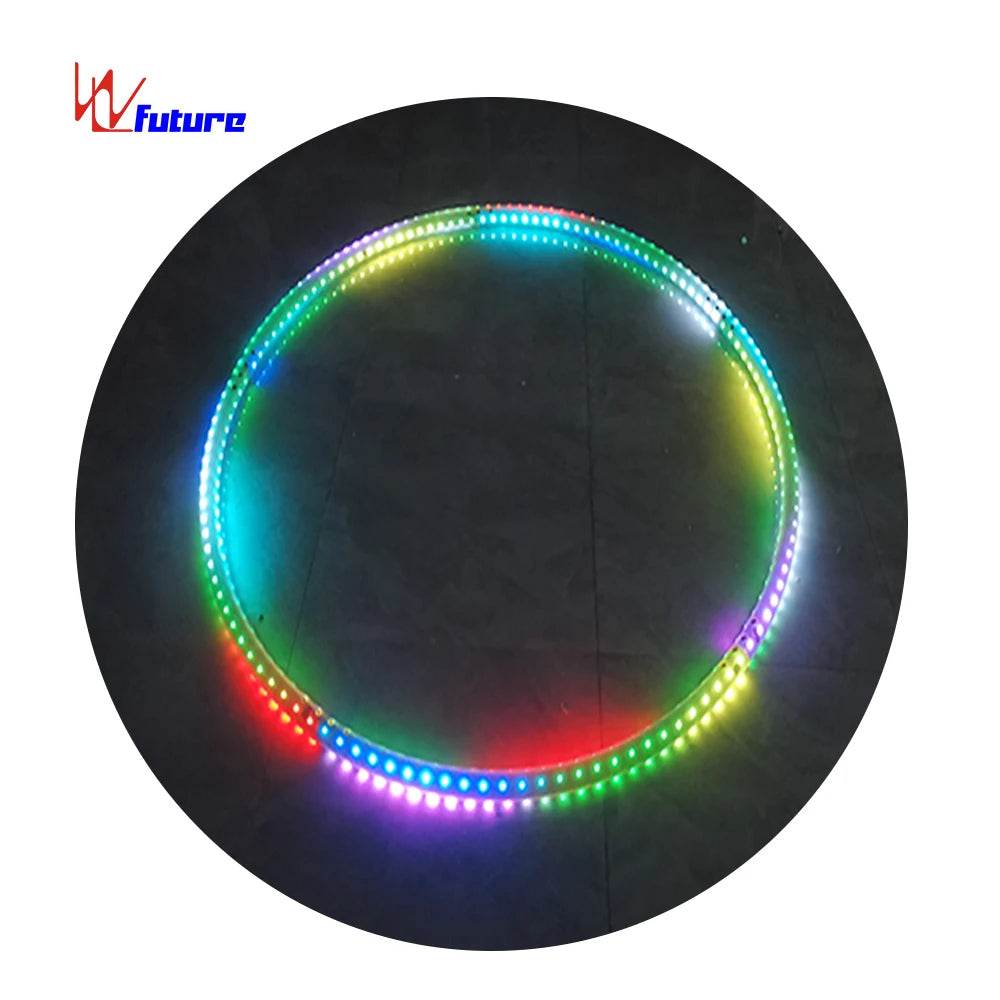 WL-0271 Luminous Magic Circle Acrobatic Roll Ring Professional LED Cyr Wheel for Circus Show LED Ring Fluorescent LED Props