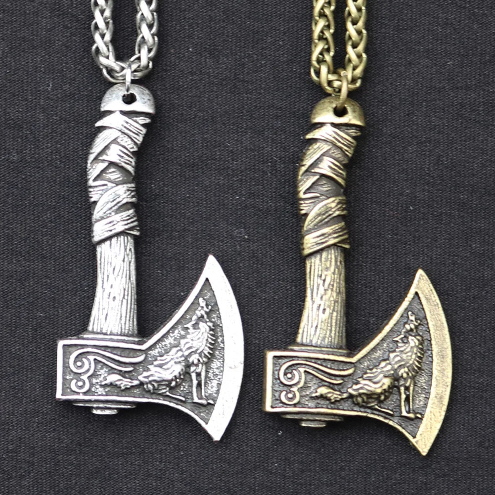 Viking Necklace Hammer Norse Jewelry Mjolnir Necklace Amulet Pendant With Chain Crow Necklace for Men