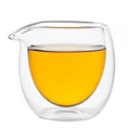 Chinese Style Double Wall Glass Hawk Shaped Spout Design Tea Dispenser Glass Sharing Cup
