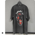 2025 High Street 250g 100% Cotton Custom Graphic Tshirt Vintage Black Washed T Shirt for Men