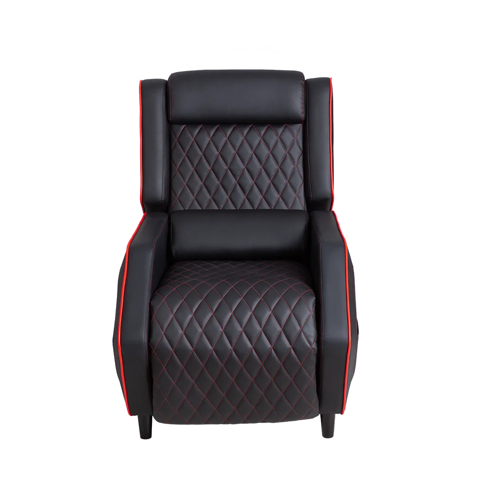 Extendable Steel Frame Synthetic Leather Adjustable Backrest Leg Support Recliner Sofa