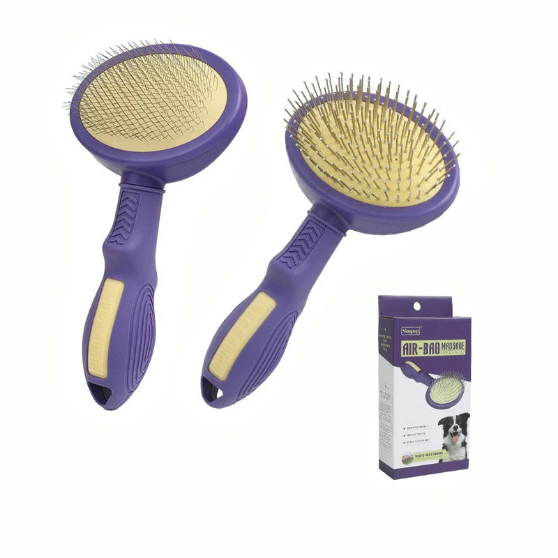 Dog Detangling Hair Comb Pet Grooming Detangler Long Metal Pin Dog Brush for Shedding