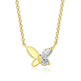 Factory Direct Sales Korean Small Butterfly Main Stone Opal Pendants Accessories Custom Fine Jewelry Necklaces