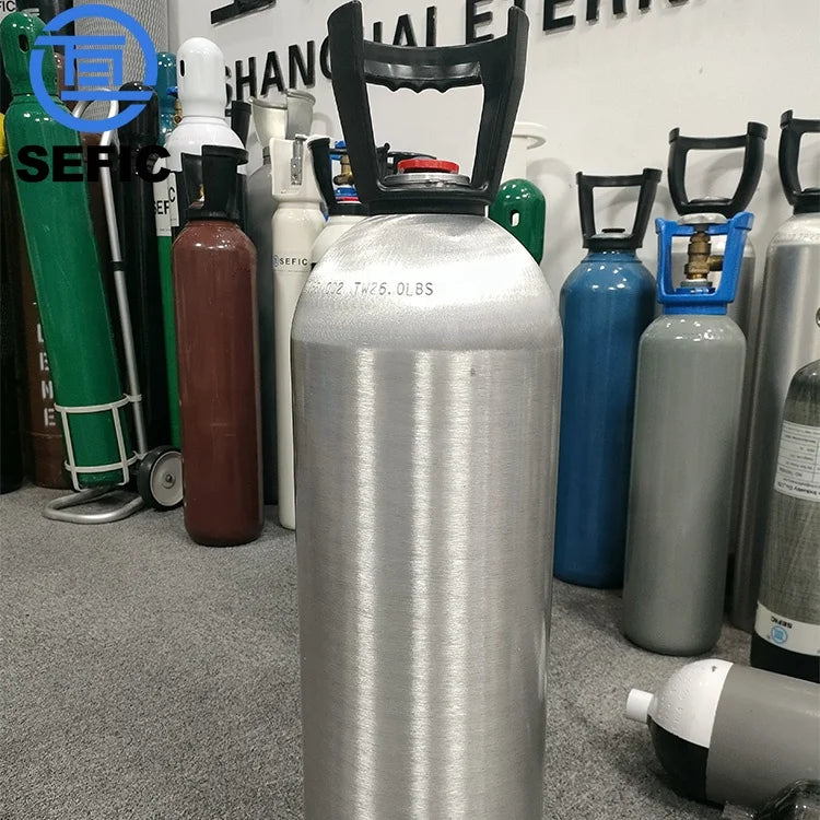 Dot3al 5lbs 8.9lbs 15lbs 20lbs Food Grade Seamless Aluminum Co2 Tank for South America Market