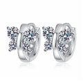 S925 Sterling Silver Moissanite Diamond Butterfly Earrings