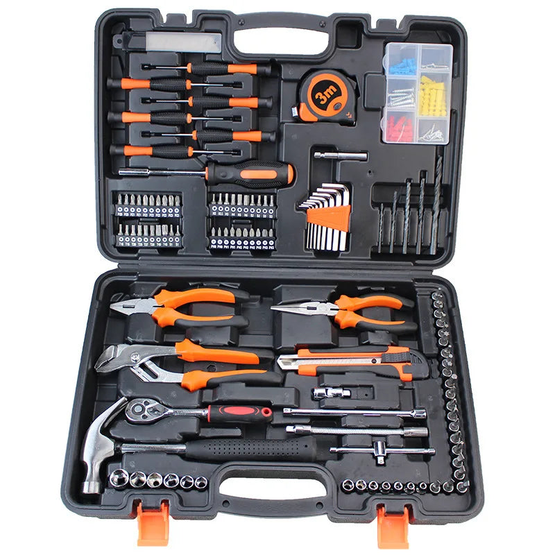 Auto Repair Tool Combination Package CRV Material 171-Piece 1/4" Ratchet Wrench Household Mechanic Tool Set Storage Case
