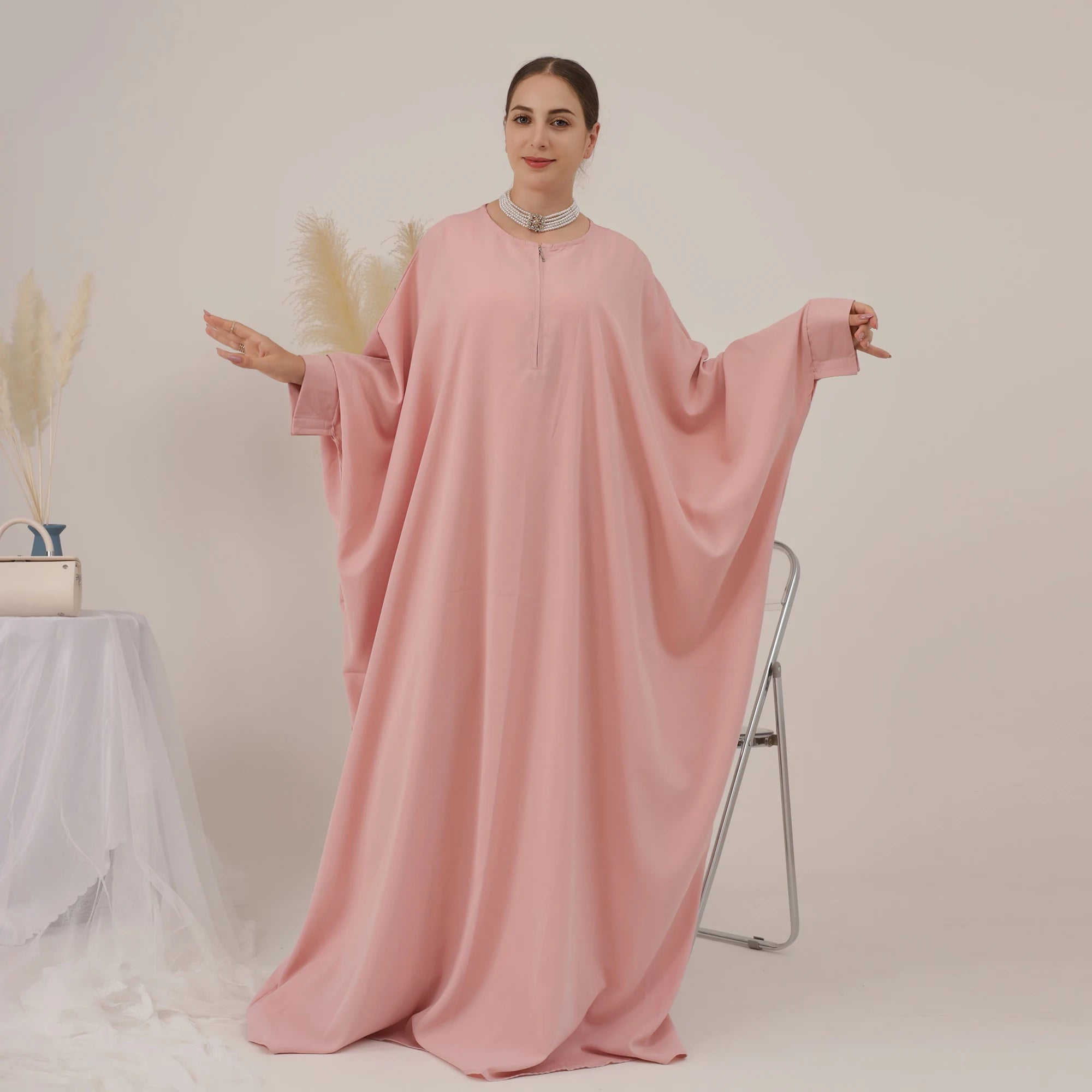 Loriya Muslim Girls Abaya Islamic Clothing Kaftan Abaya Plus Size Womens Dresses Closed Abaya Designs Women Muslim Dress