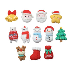 Fast Shipping Hair Clip Keyring Phone case Diy Accessories Flat Back Resin Christmas Craft