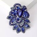 LUOXIN Luxury Clothing Accessories Beauty Rhinestone Crystal Flower Brooches for Women