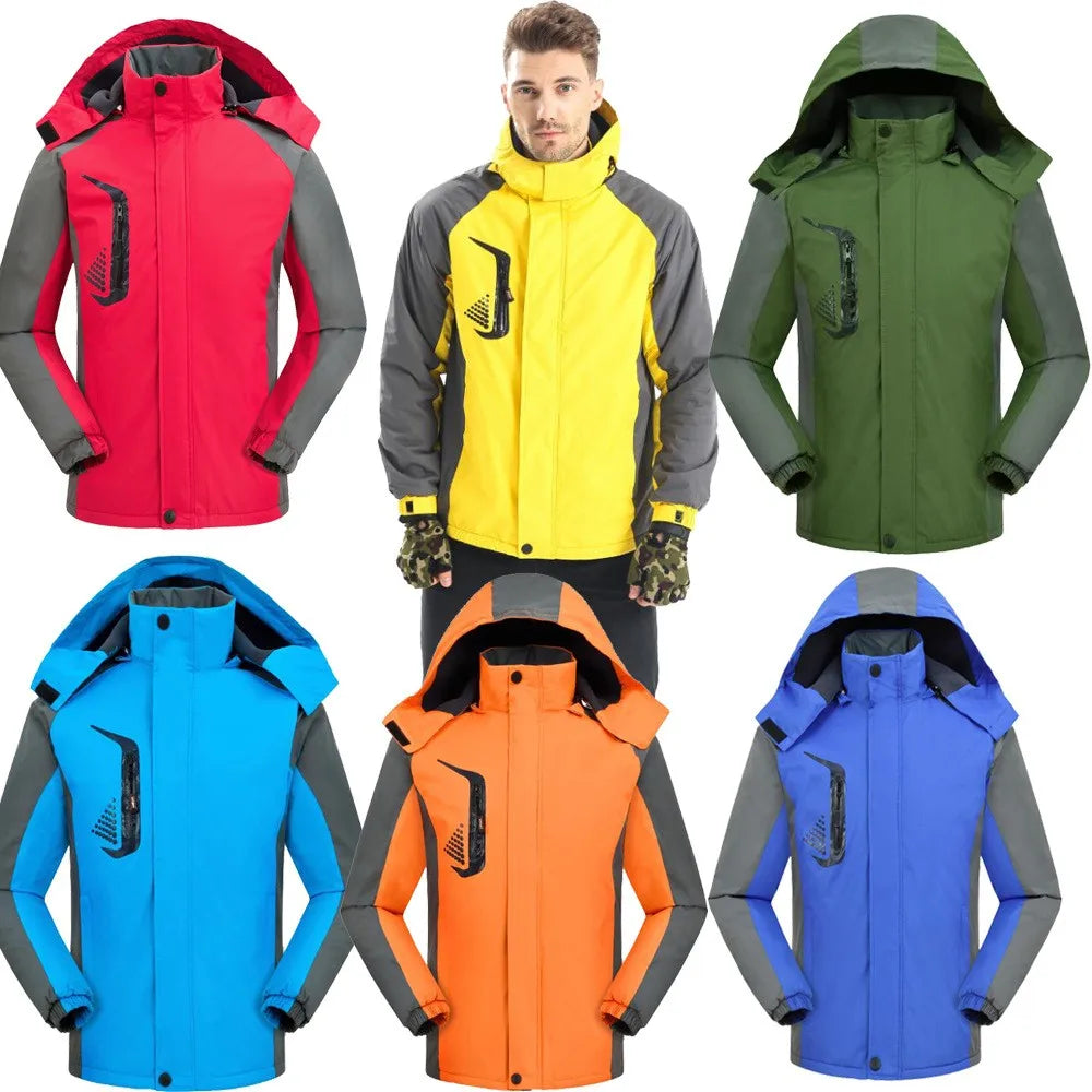 Men's Custom Embroidered Softshell Jackets Wholesale Waterproof Zipper Winter Season Outdoor Work Jacket Polyester Windbreaker