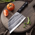 Full Tang Boning Knife Professional Chef Knife High Carbon Steel Powerful Heavy Chopper Hand Forged Wood Eco-Friendly Kitchen
