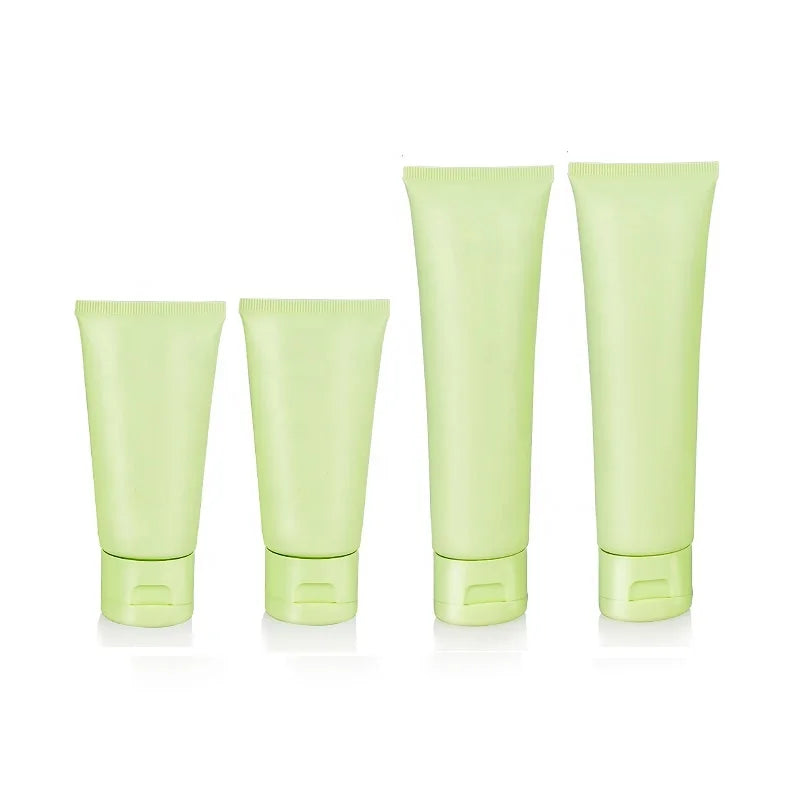 50ml 100ml Facial Cleanser Squeeze Tubes Matte Light Green Hand Cream Plastic Bottle Travel Emulsion Lotion Soft Squeeze Tube