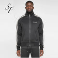 Custom Logo Casual Sportswear Stand Collar Sportswear With Side Stripes Unisex Sports Men's Jacket