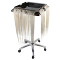 Hair Stylist Tools Smart Organizing Tray Movable Folding Stand Suit Case Holder Stainless Steel Salon Trolley
