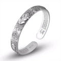 Lucky Healthy Pixiu Bangle Men Feng Shui Amulet Wealth Open Adjustable Pixiu Bracelet China Traditional Culture Unisex Bracelet