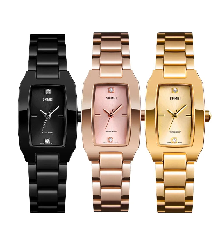 Skmei 1400 Women Business Watches Fashion Quartz Watch Simple Luxury Ladies Gold   Japan Movt Wrist Watch ATM30