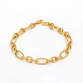 Jewelry Wholesale High End 14K Gold Finish Link Chain Bracelet Stainless Steel Bracelet for Women