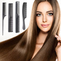 Professional Beauty Salon Dressing Tool Custom Black Heat Resistant Teasing Carbon Cutting Comb
