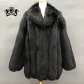 Winter Spring Men Luxury Full Pelt Fox Fur Jacket Turn Down Collar Comfortable Fluffy Vertical Stripe Real Fox Fur Jacket