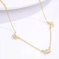 Wholesale New Fashion Butterfly Necklace 18k Gold Brass Zircon  Pendant for Women Butterfly Necklace Women