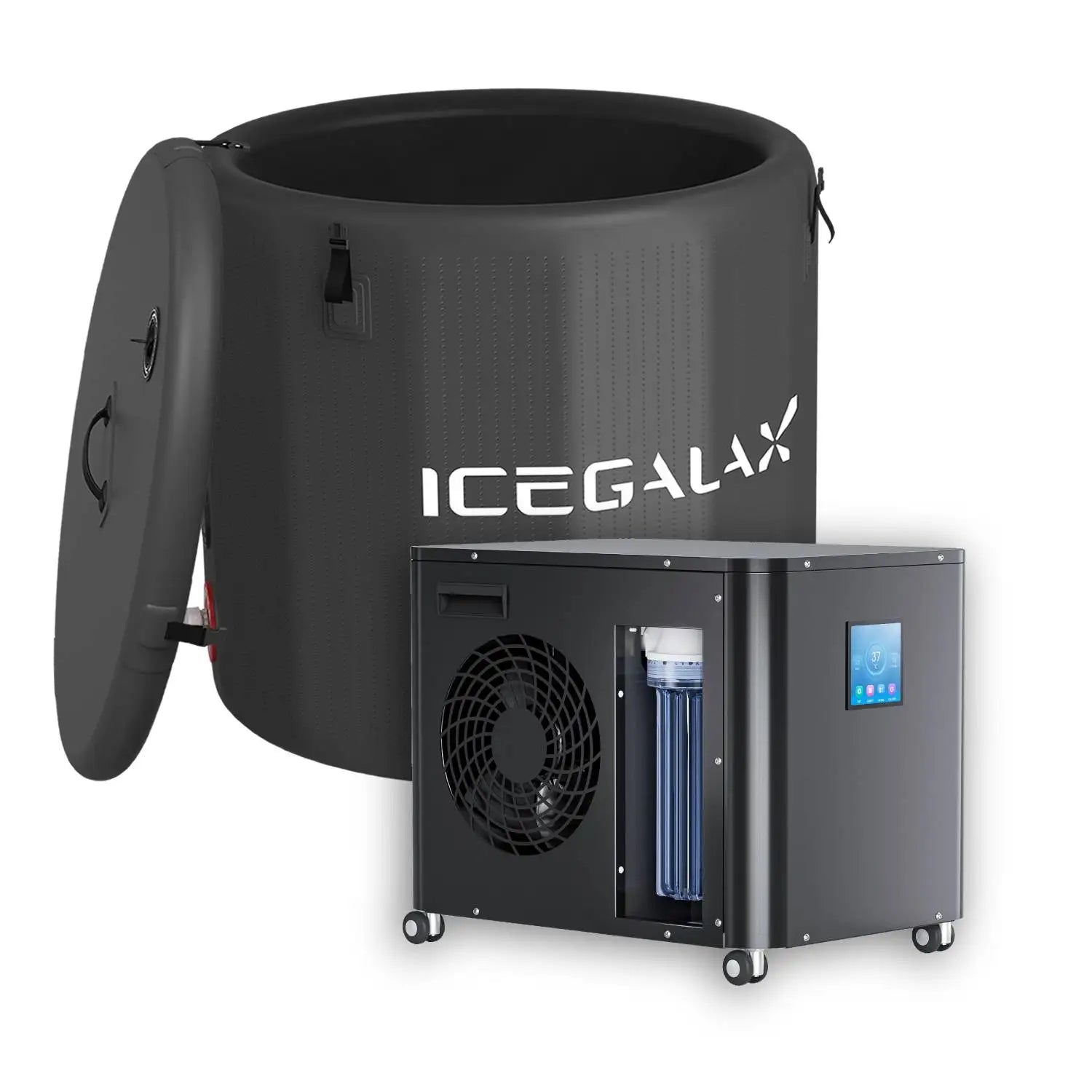 ICEGALAX Free-Standing Inflatable Adult Ice Bath Tub Foldable Bathtub Portable Cold Plunge Drop Stitch Material for Adult Spa