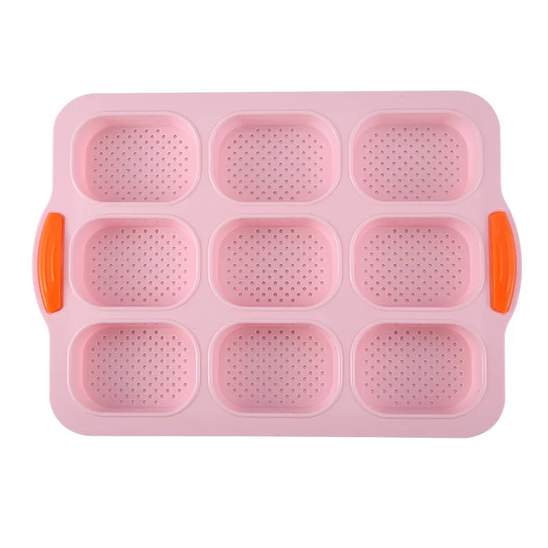 Custom Hot Sale Bread Mold Pans Silicone Baking Mould Cake Bakeware Loaf Pans Set