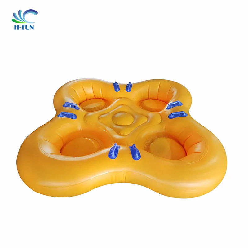 Heavy Duty Water Park Cloverleaf Tube with Soft Seat Pad Commercial Waterslides Tube
