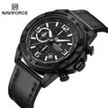 New NAVIFORCE 8074 Montre Pour Homme Men Chronograph Watch Original Genuine Leather Zinc Alloy Material High End Reloj De Hombre